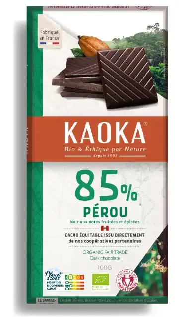 Kaoka Pure Origine 85% hořká čokoláda Peru