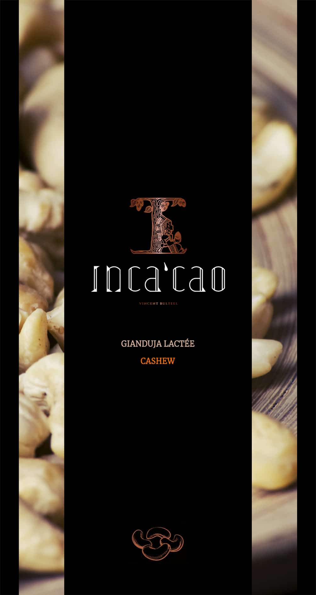 Incacao Gianduja Lactée Cajou kešu mléčná čokoláda