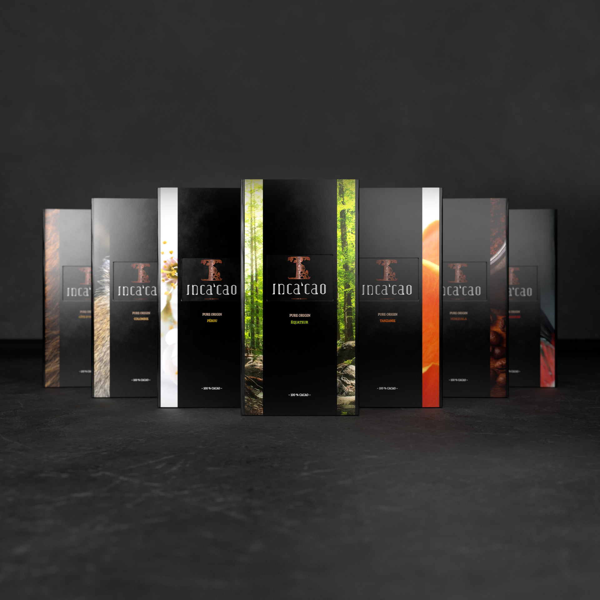 Incacao Origine Pure 100% Collection hořká čokoláda 100% kakaa