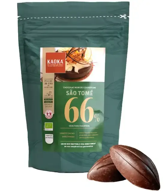 Kaoka hořká čokoláda na vaření 66% São Tomé 1 kg