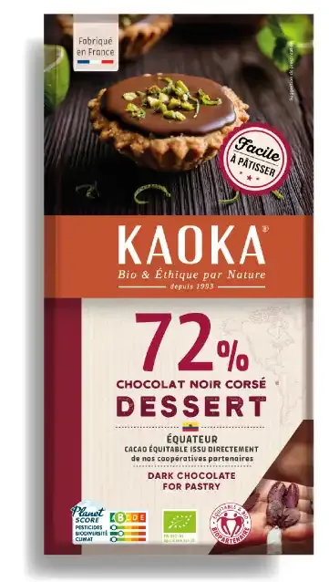 Kaoka hořká čokoláda na vaření 72% Ekvádor